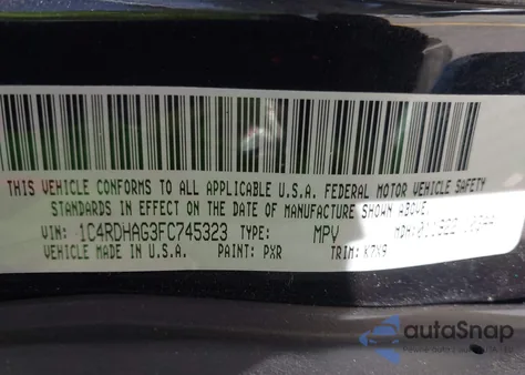 2015 Dodge Durango Sxt from USA, damaged, VIN 1C4RDHAG3FC745323